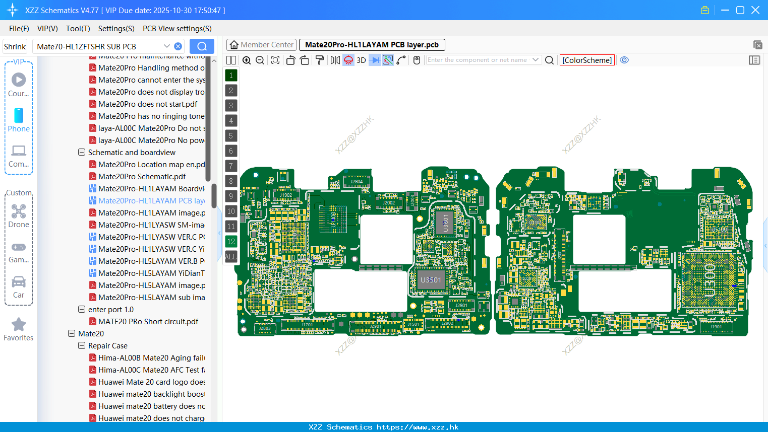 Huawei Mate20Pro-HL1LAYAM PCB Layer